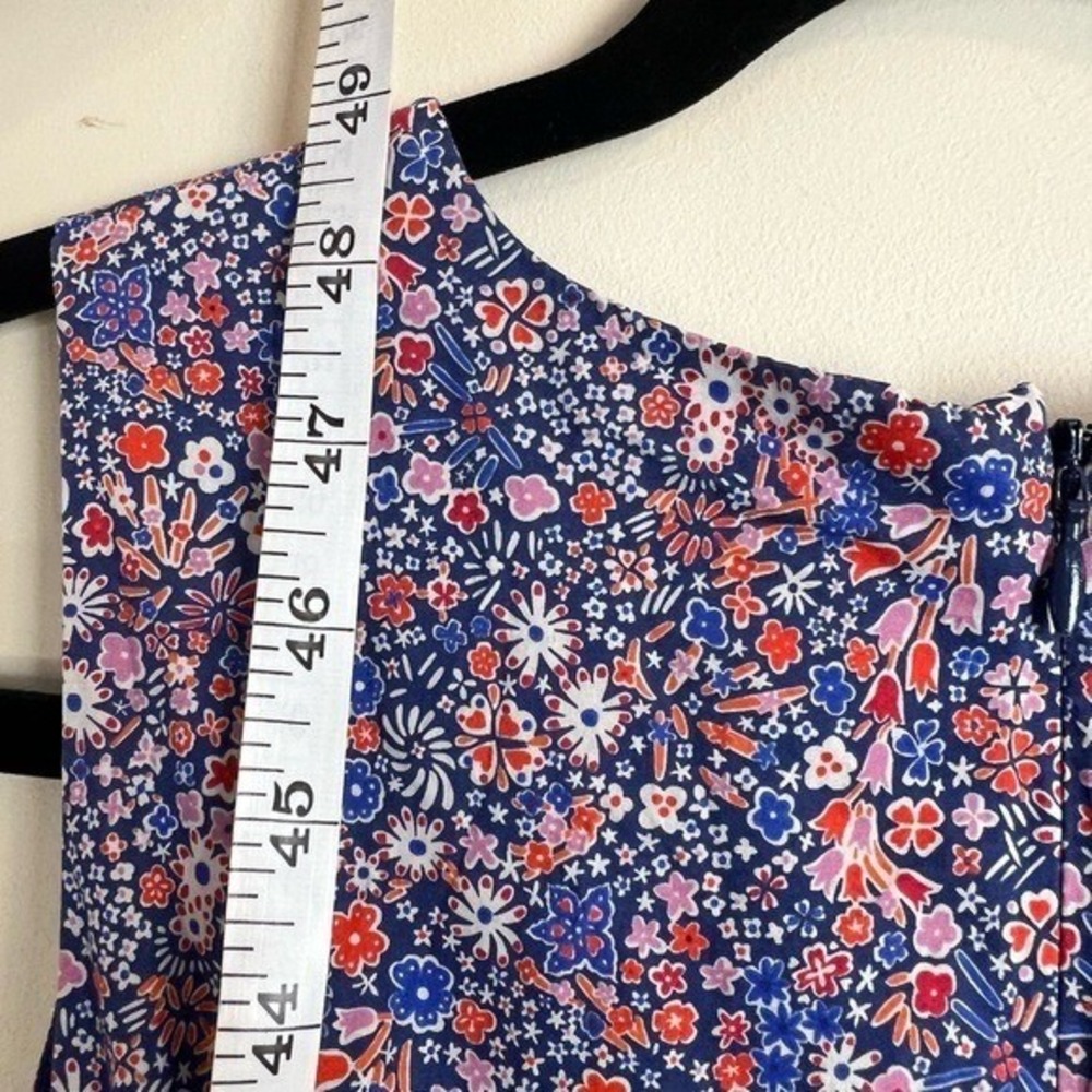 J.Crew Liberty Kayoko Floral Midi Dress Purple Cotton K7809 Size 2 - Picture 12 of 15